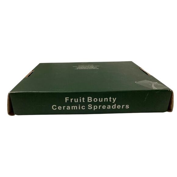 Harry and David Cherries Fruit Bounty Ceramic Spreaders Set of 4 - Picture 2 of 2